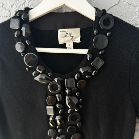 NTW short sleeve beaded cashmere sweater by Milky of New York. - Picture 6 of 6